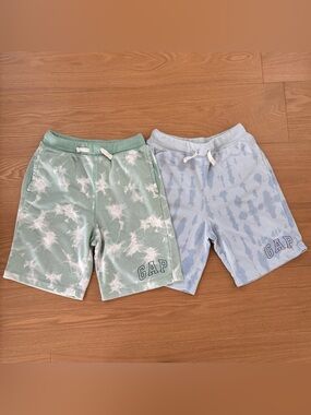 VGUC GAP KIDS cotton tie-dyed drawstring shorts set size XXL
